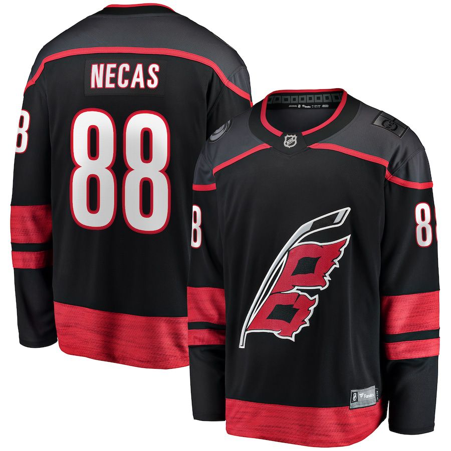 Men Carolina Hurricanes #88 Martin Necas Fanatics Branded Black Home Breakaway NHL Jersey->women nhl jersey->Women Jersey